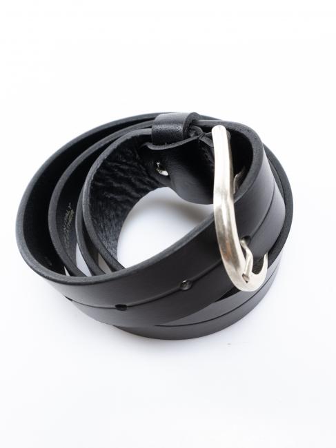 CINTURA IN PELLE Hecho en Italia negro - Cinturones