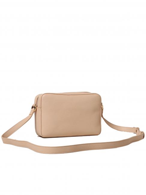 SQUARED STUDS Bolso bandolera con cremallera arena cubana - Bolsos Mujer