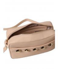 TWINSET SQUARED STUDS Bolso bandolera con cremallera arena cubana - Bolsos Mujer - 3