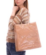 TWINSET BIG STITCHING Bolso shopper acolchado vertical arena cubana - Bolsos Mujer - 4