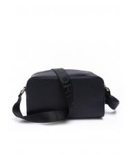 BORBONESE BORBONESO Mini bolso bandolera de tela negro oscuro - Bolsos Mujer - 3
