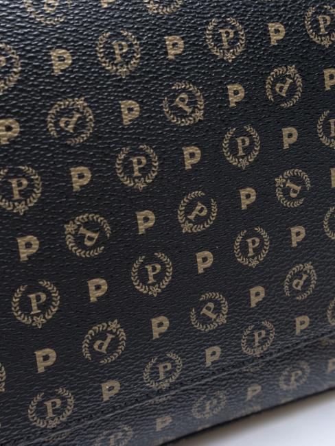 HERITAGE Bolso bandolera mediano negro marrón - Bolsos Mujer