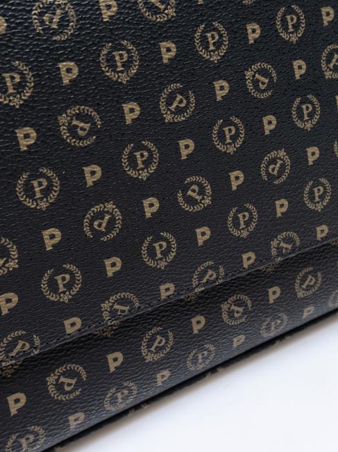 HERITAGE Bolso bandolera mediano laca negra - Bolsos Mujer