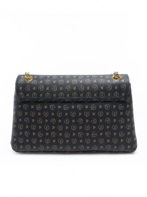 HERITAGE Bolso bandolera mediano laca negra - Bolsos Mujer