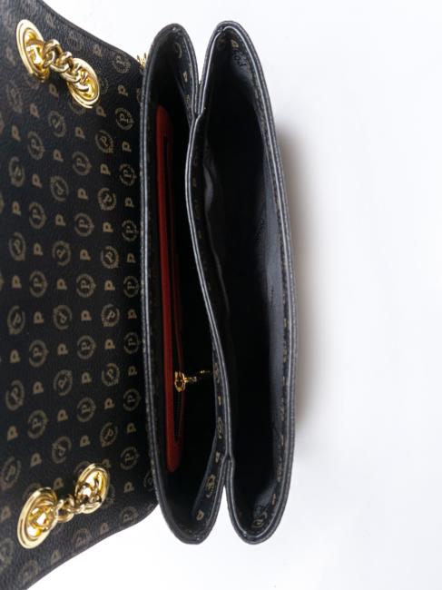 HERITAGE Bolso bandolera mediano laca negra - Bolsos Mujer