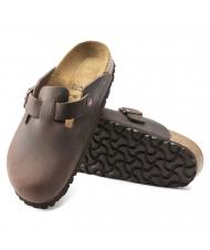 BIRKENSTOCK BOSTON Sandalia zueco de piel habana - Zapatos unisex - 6