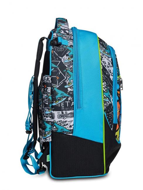 GANG ANIMALI FLIP 3D SJ Mochila trolley desmontable con ruedas triples negro - Mochilas con ruedas