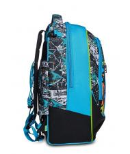 SJGANG GANG ANIMALI FLIP 3D SJ Mochila trolley desmontable con ruedas triples negro - Mochilas con ruedas - 3