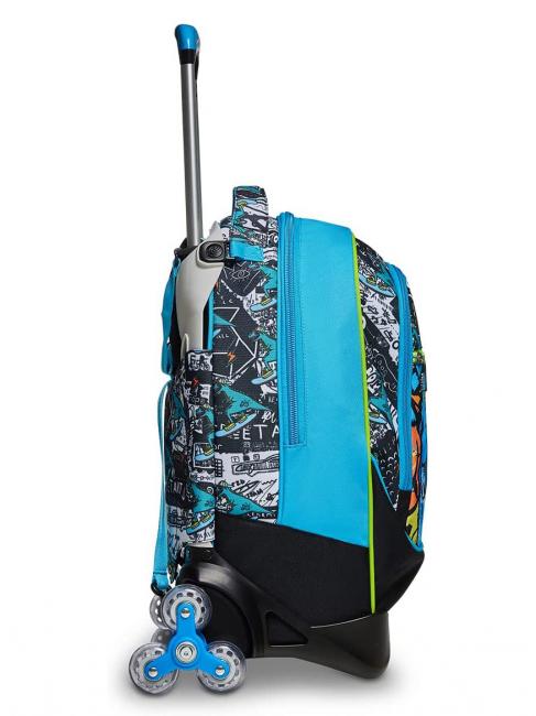 GANG ANIMALI FLIP 3D SJ Mochila trolley desmontable con ruedas triples negro - Mochilas con ruedas