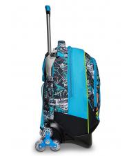 SJGANG GANG ANIMALI FLIP 3D SJ Mochila trolley desmontable con ruedas triples negro - Mochilas con ruedas - 5