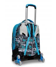 SJGANG GANG ANIMALI FLIP 3D SJ Mochila trolley desmontable con ruedas triples negro - Mochilas con ruedas - 6