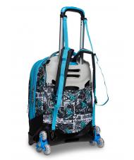 SJGANG GANG ANIMALI FLIP 3D SJ Mochila trolley desmontable con ruedas triples negro - Mochilas con ruedas - 7