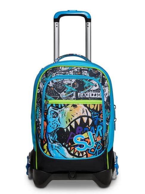 GANG ANIMALI FLIP 3D SJ Mochila trolley desmontable con ruedas triples negro - Mochilas con ruedas