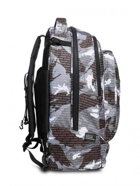 NEW PLUG FANTASY Mochila trolley con trolley desmontable logotipo de camuflaje negro - Mochilas con ruedas