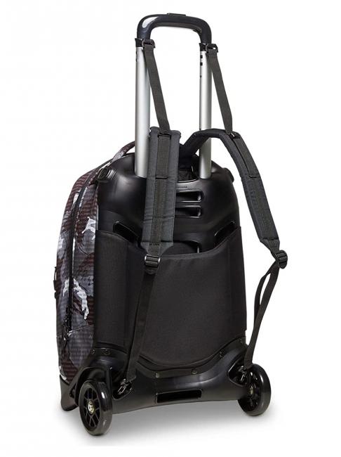 NEW PLUG FANTASY Mochila trolley con trolley desmontable logotipo de camuflaje negro - Mochilas con ruedas