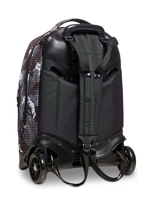 NEW PLUG FANTASY Mochila trolley con trolley desmontable logotipo de camuflaje negro - Mochilas con ruedas