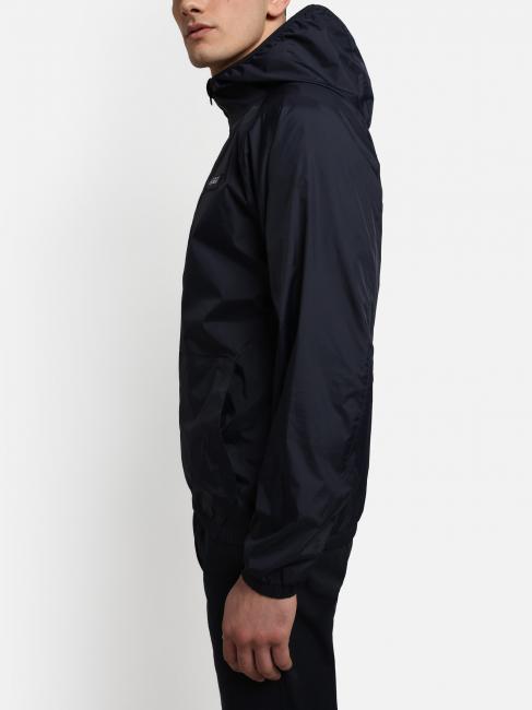 A-MORGEX chamarra con capucha y logo Kway blu marine - Chaquetas de hombre