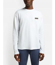 NAPAPIJRI S-MAEN Jersey de manga larga de algod&oacute;n con cuello redondo blanco brillante 002 - Su&eacute;teres de los hombres - 2