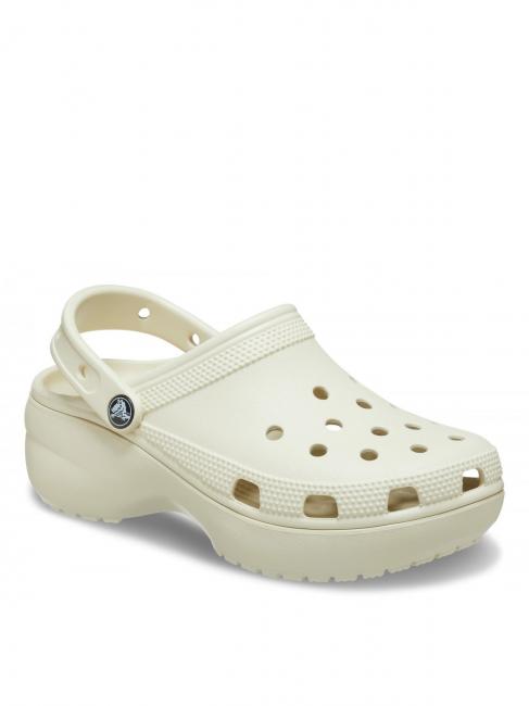 CLASSIC PLATFORM CLOG W Sandalia zueco hueso - Zapatos Mujer
