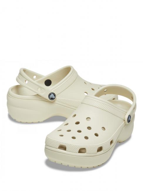 CLASSIC PLATFORM CLOG W Sandalia zueco hueso - Zapatos Mujer