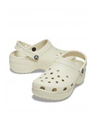 CROCS CLASSIC PLATFORM CLOG W Sandalia zueco hueso - Zapatos Mujer - 5
