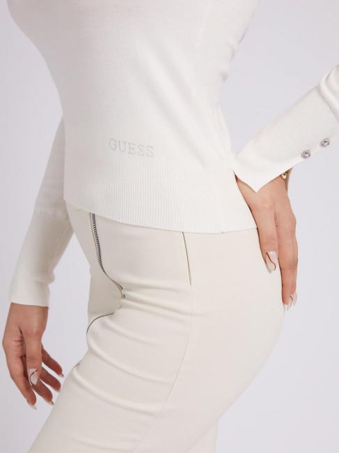 ELINOR Suéter de cuello redondo cremwhi - Suéteres de mujer