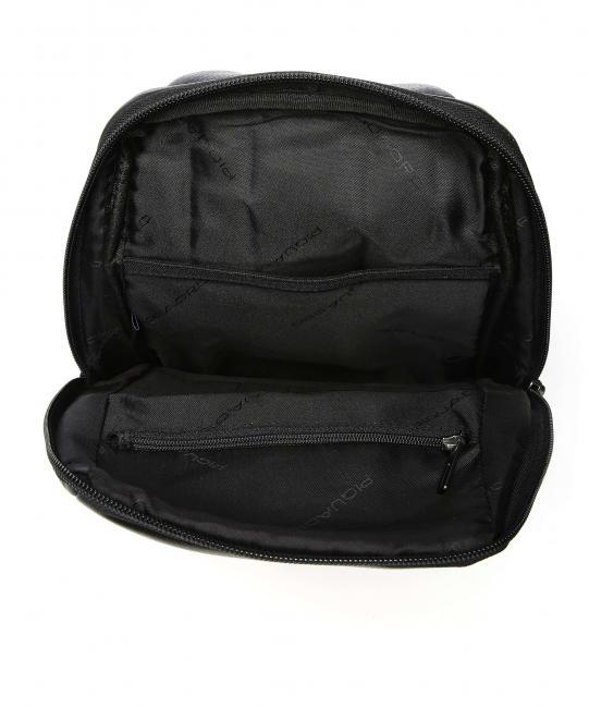 AKRON Bolso bandolera en piel negro - Mochilas para port&aacute;til