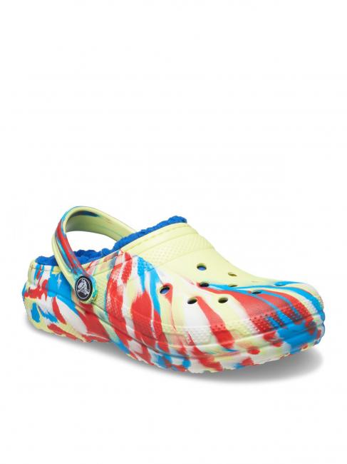 CLASSIC LINED MARBLED GLOG TODDLER Zueco acolchado azufre / multi - Zapatos de bebé