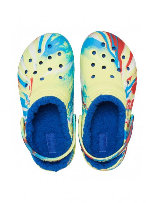 CLASSIC LINED MARBLED GLOG TODDLER Zueco acolchado azufre / multi - Zapatos de bebé