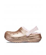 CROCS CLASSIC LINED GLITTER KIDS Zueco acolchado dorado / apenas rosa - Zapatos de beb&eacute; - 3