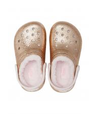 CROCS CLASSIC LINED GLITTER KIDS Zueco acolchado dorado / apenas rosa - Zapatos de beb&eacute; - 4