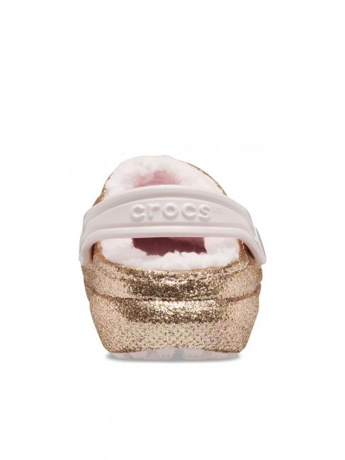 CLASSIC LINED GLITTER KIDS Zueco acolchado dorado / apenas rosa - Zapatos de beb&eacute;