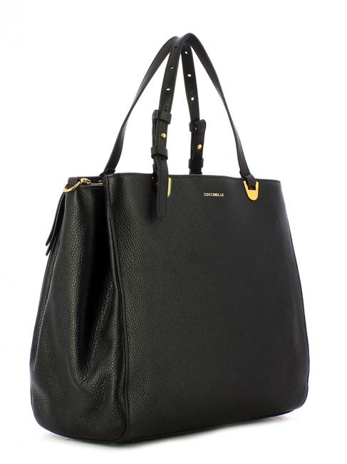 LEA Bolso bandolera en piel texturizada negro - Bolsos Mujer