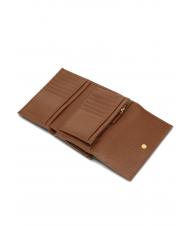 COCCINELLE METALLIC SOFT Cartera plegable de piel martillada BRULE - Carteras Mujer - 2