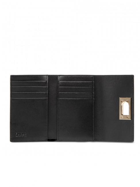 1927 Cartera compacta en piel ares negro - Carteras Mujer