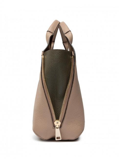 GILDA Bolso tote Roma y piel de becerro st eracle gris + salvia c - Bolsos Mujer