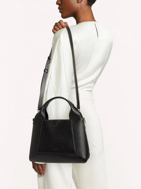 GILDA Bolso tote Roma y piel de becerro st eracle negro + mármol c - Bolsos Mujer