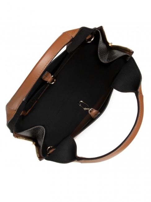 GILDA Bolso tote Roma y piel de becerro st eracle coñac / negro - Bolsos Mujer
