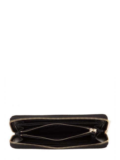 METALLIC SOFT Cartera en piel texturizada negro - Carteras Mujer