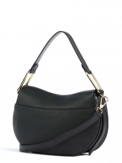 MAGIE M Bolso de piel martillada con bandolera negro - Bolsos Mujer