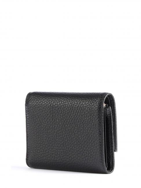 METALLIC SOFT Cartera peque&ntilde;a en piel texturizada negro - Carteras Mujer