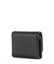COCCINELLE METALLIC SOFT Cartera peque&ntilde;a en piel texturizada negro - Carteras Mujer - 3