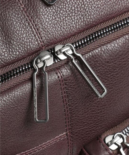 RONNIE Mochila para portátil 14", en piel BROWN - Mochilas para portátil