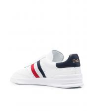 RALPH LAUREN HTR AREA Zapatilla de cuero blanco / rojo / azul - Zapatos Hombre - 5