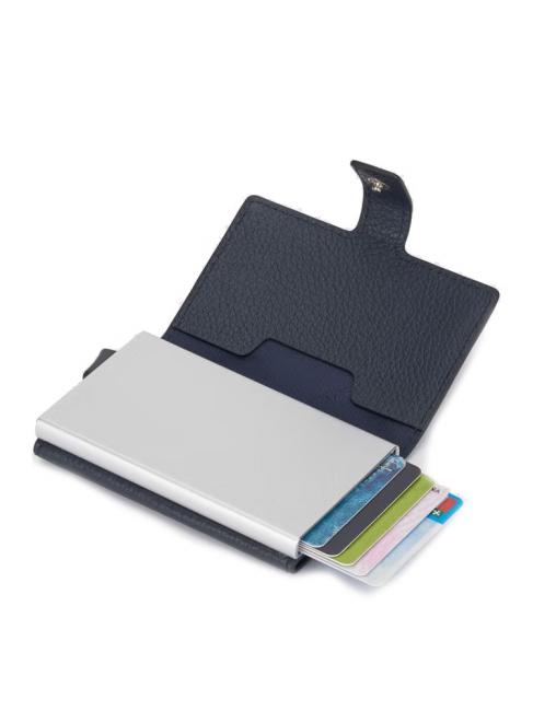 MODUS RESTYLG Tarjetero de piel azul - Carteras Hombre