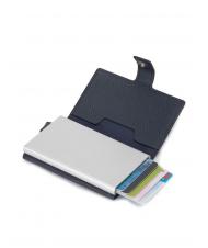 PIQUADRO MODUS RESTYLG Tarjetero de piel azul - Carteras Hombre - 2