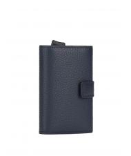 PIQUADRO MODUS RESTYLG Tarjetero de piel azul - Carteras Hombre - 4