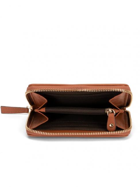 CANADA Cartera mediana con cremallera de piel CUERO - Carteras Mujer