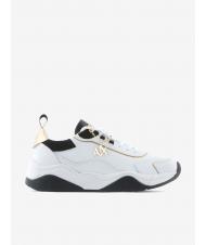 ARMANI EXCHANGE Sneaker running in pelle Zapatillas opt.wht + negro + oro - Zapatos Mujer - 2