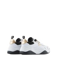 ARMANI EXCHANGE Sneaker running in pelle Zapatillas opt.wht + negro + oro - Zapatos Mujer - 3